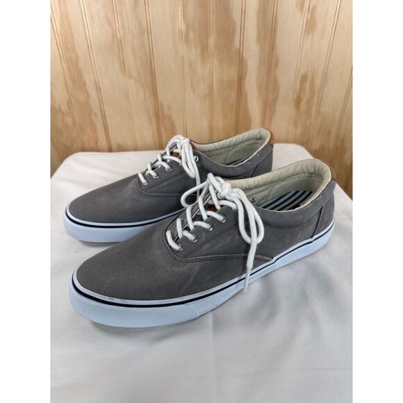 Sperry Striper II CVO Sneakers Men's Size 11 Gray Canvas Low Top Casual Sneakers - Picture 10 of 11